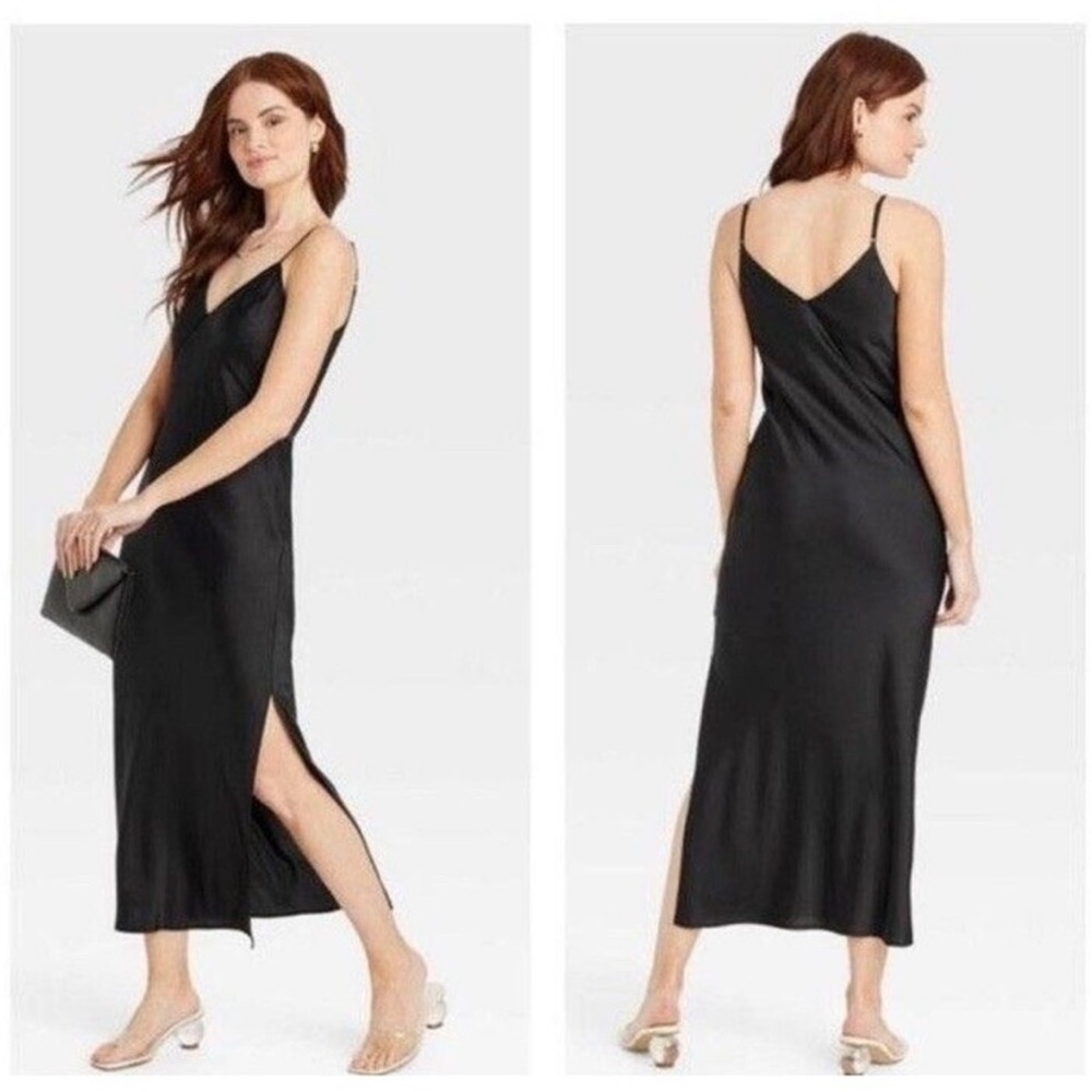 NWT A New Day Black Slip Dress size medium